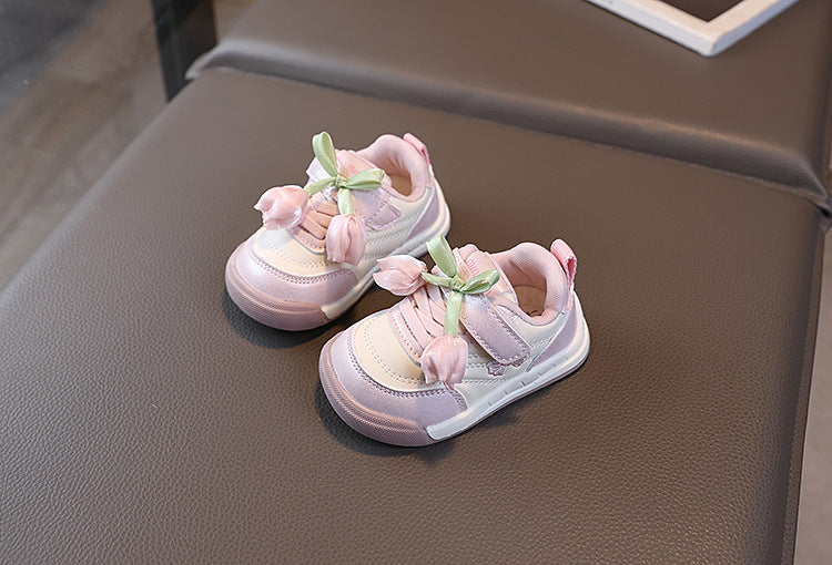 Tênis Infantil Feminino Velcro Tulipa