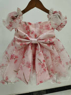 Vestido de Festa  Infantil Floral Lacinho