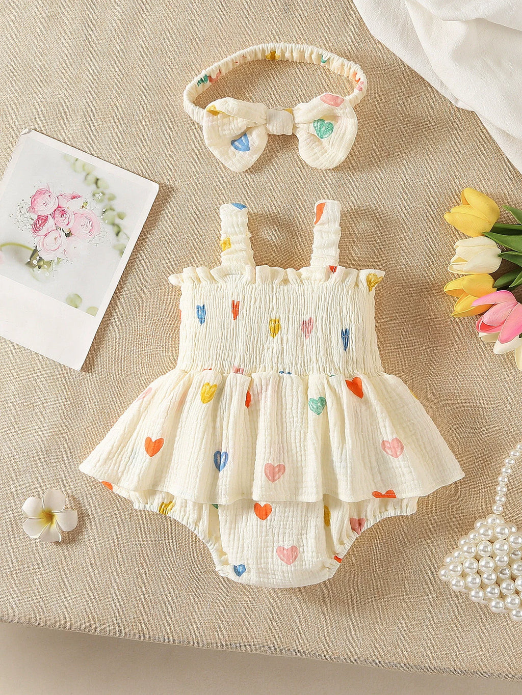 Body Infantil Feminino Corações
