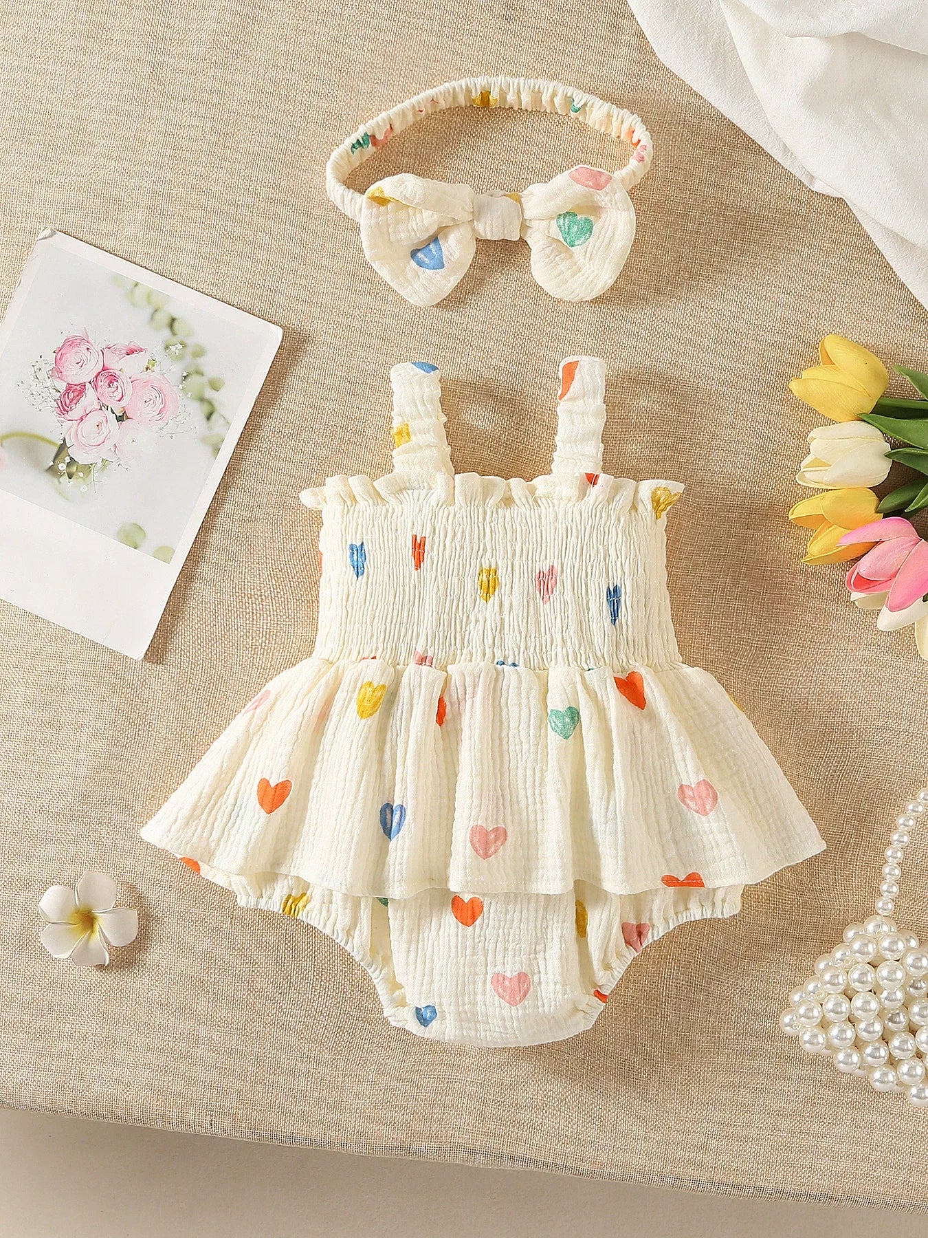 Body Infantil Feminino Corações