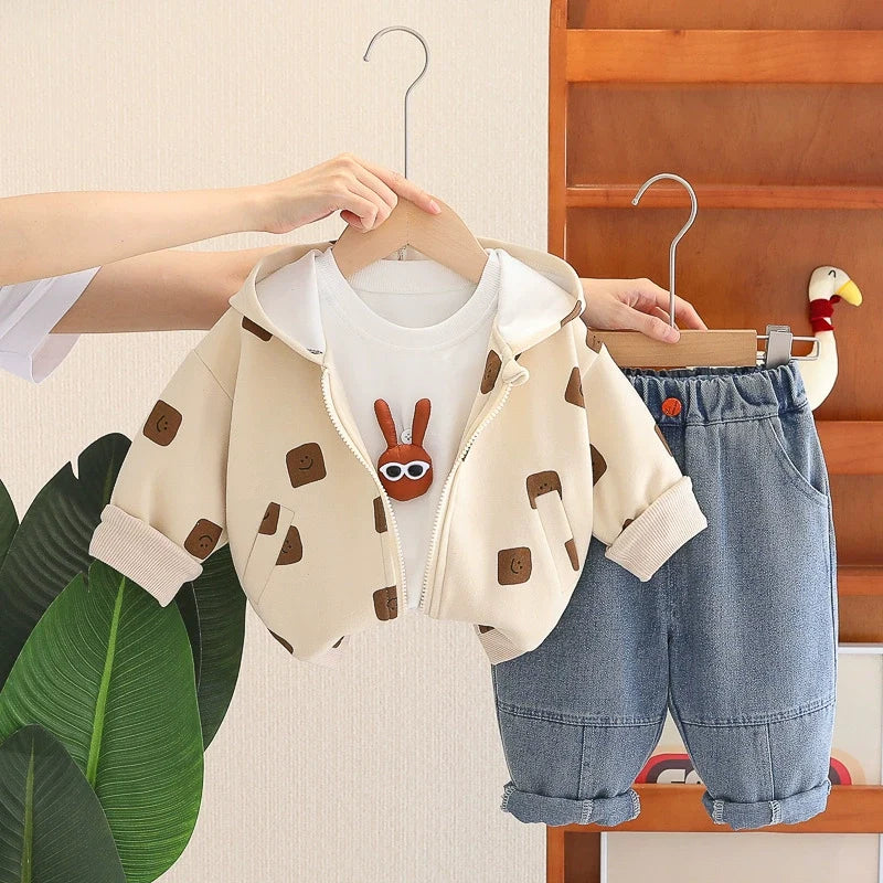 Conjunto Infantil 3 Peças Coelhinho de Óculos