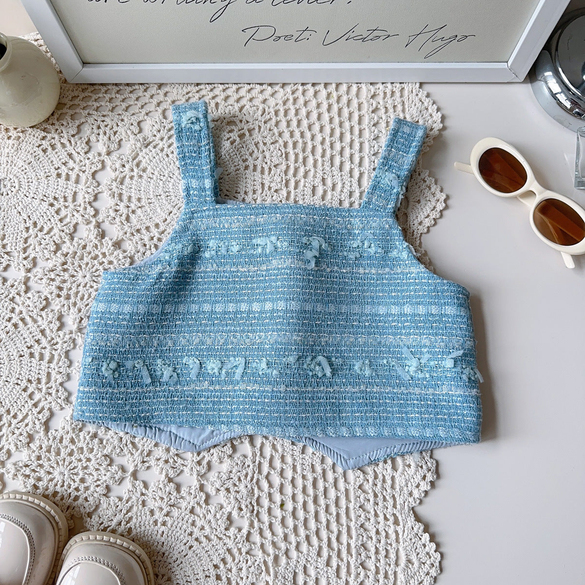 Conjunto Infantil 3 Peças Camisa e Tweed