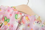 Vestido infantil Floral Lacinhos + Chapéu