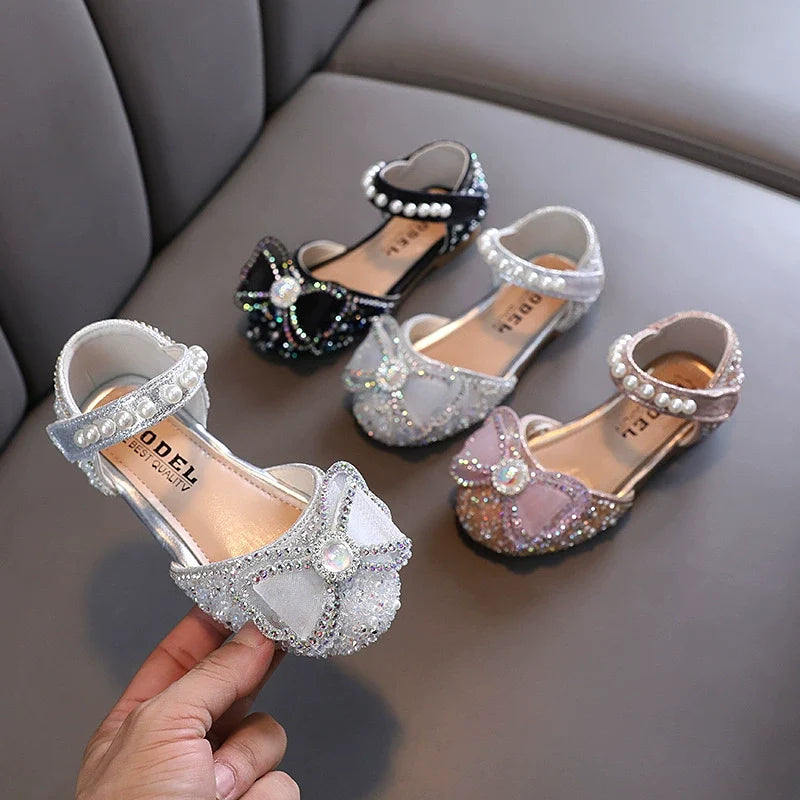 Sapato Infantil Feminino Lacinho Strass