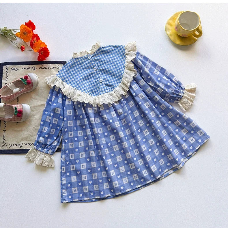 Vestido Infantil Corações Ursinhos