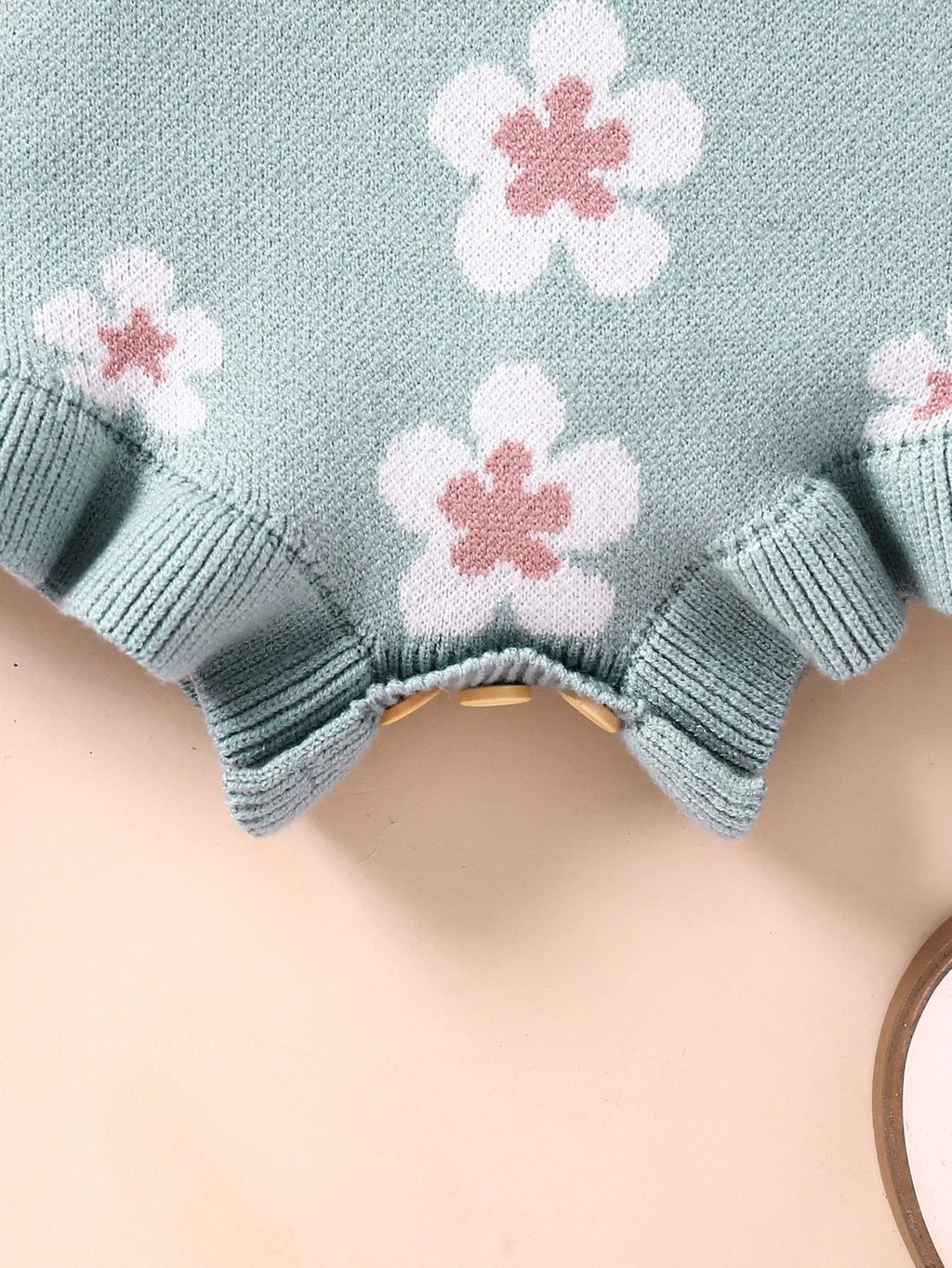 Body Infantil de Tricô Florzinhas