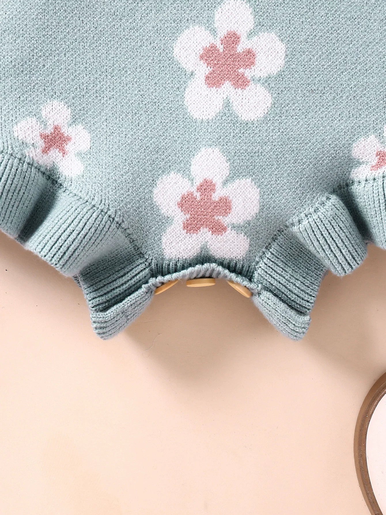 Body Infantil de Tricô Florzinhas