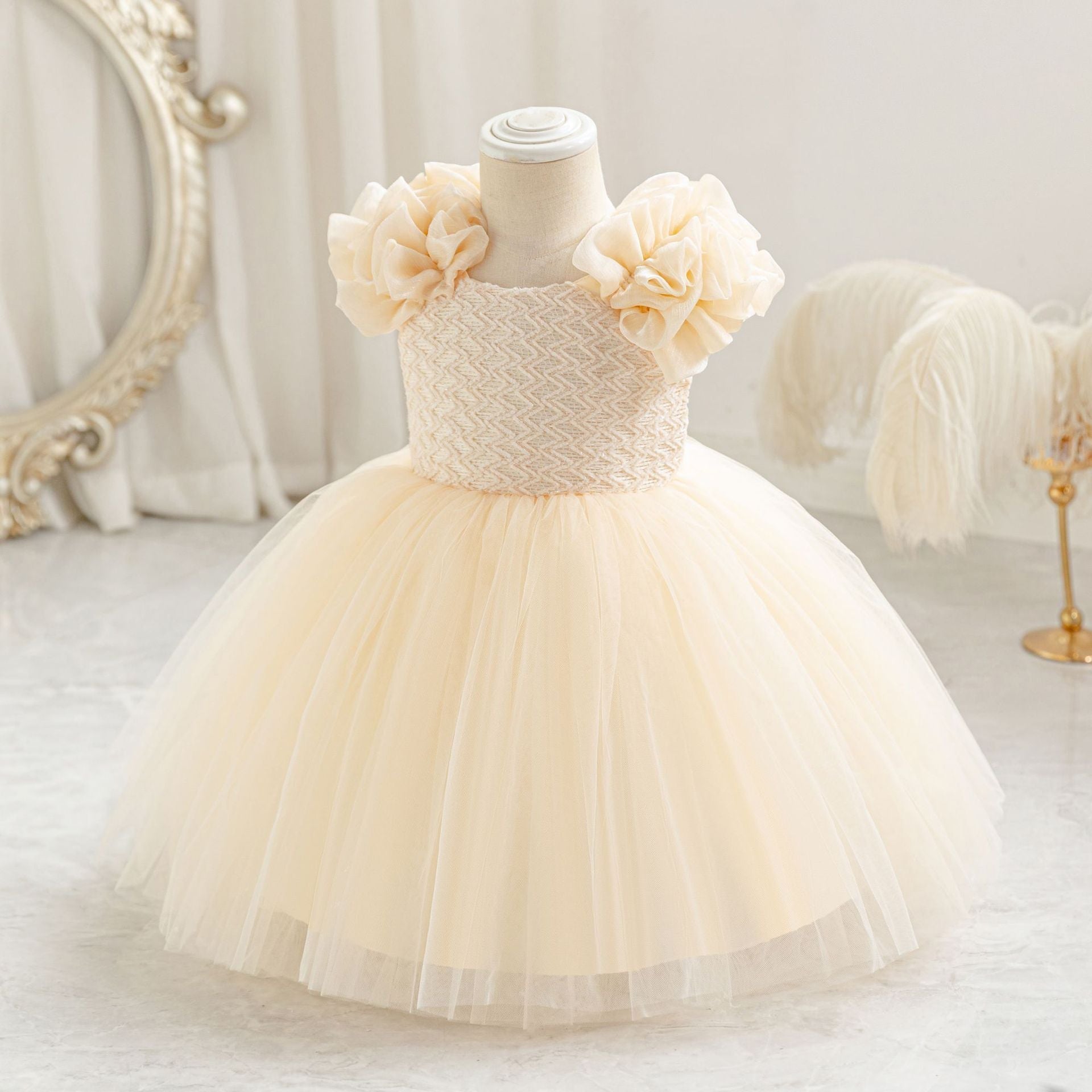 Vestido De Festa Infantil Bufante com Tule