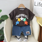 Conjunto Infantil Masculino Estrelas e Jeans