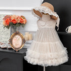 Vestido Infantil de Tule Lacinho