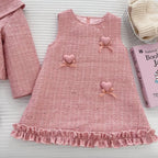Conjunto Infantil Tweed Love Lacinho