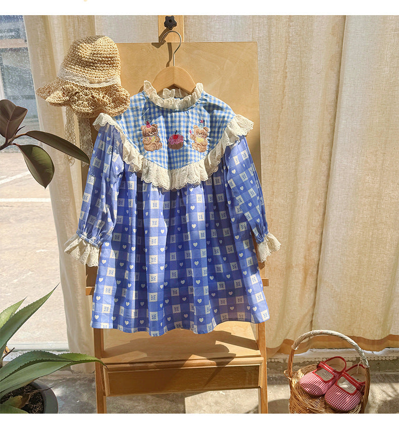 Vestido Infantil Corações Ursinhos