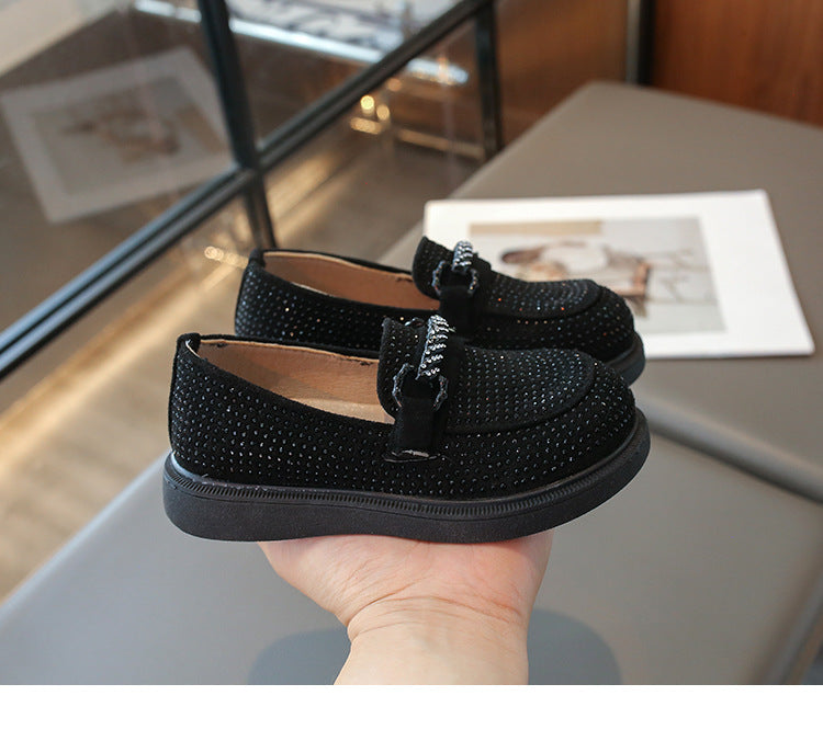 Sapato Infantil Feminino Strass Brilhante
