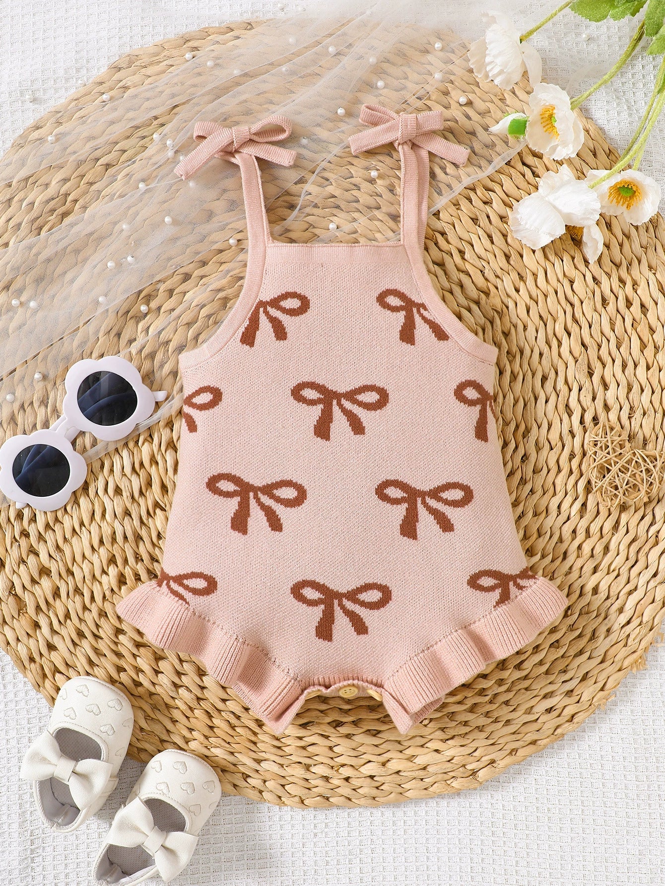 Body Infantil Feminino Tricô Lacinhos