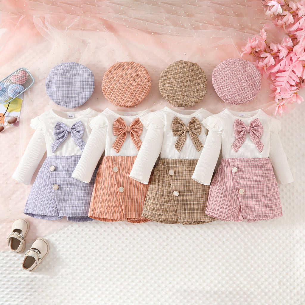 Conjunto Infantil Feminino Tweed Lacinho