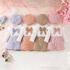 Conjunto Infantil Feminino Tweed Lacinho