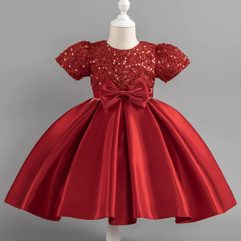 Vestido de Festa Brilhante Lacinho