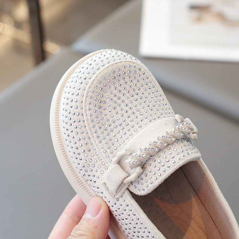 Sapato Infantil Feminino Strass Brilhante