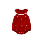 Body Infantil Feminino Vermelho Lacinhos