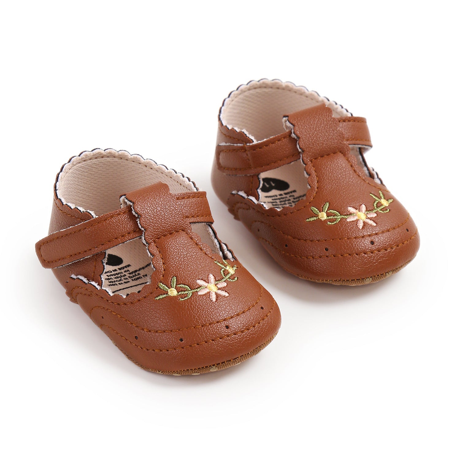 Sapato Infantil Feminino Bordado Florzinhas