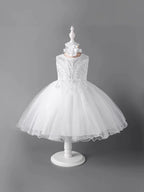 Vestido Infantil Flores Brilhantes