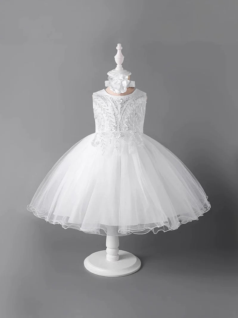 Vestido Infantil Flores Brilhantes