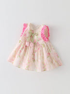 Vestido Infantil Floral Tulipas