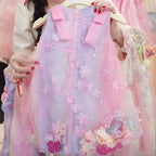 Vestido Infantil Tule Florzinhas