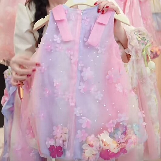 Vestido Infantil Tule Florzinhas