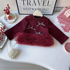 Conjunto Infantil Feminino Xadrez Lacinhos
