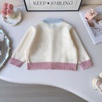 Cardigan Infantil de Tricô Arco íris