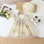 Vestido Infantil Floral Tulipa