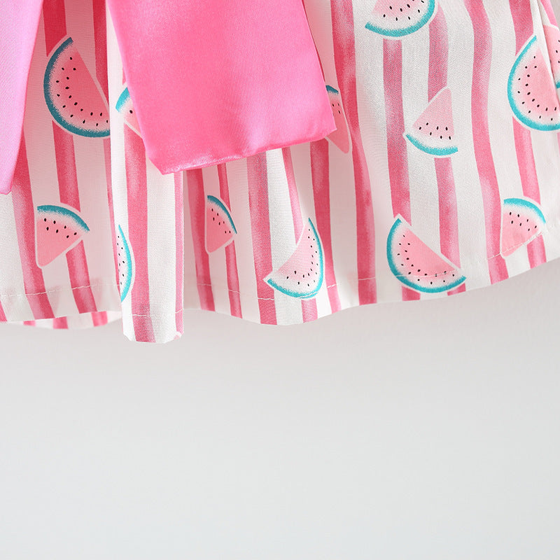 Vestido Infantil Melancia Lacinho