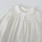 Body Infantil Feminino Branco Botões