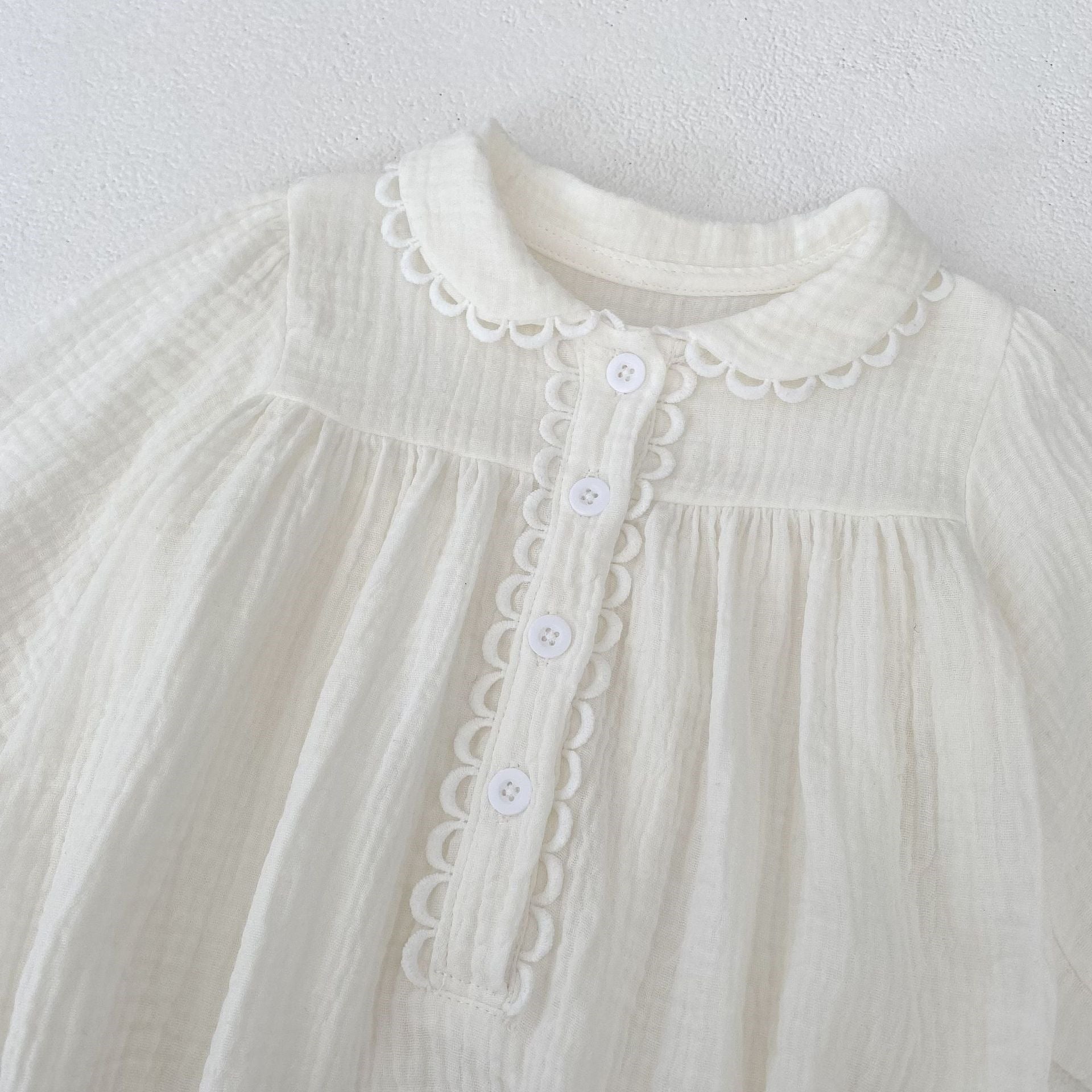 Body Infantil Feminino Branco Botões