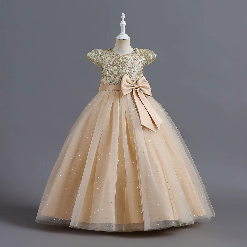 Vestido de Festa Longo Renda Brilhantes