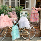 Vestido Infantil Tule Poá