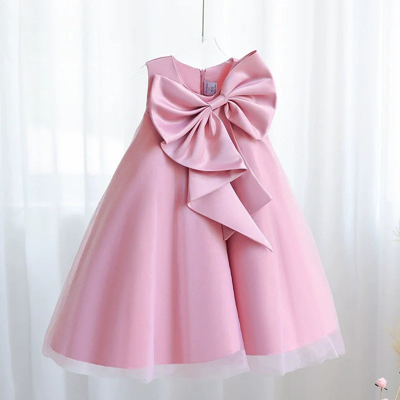 Vestido Infantil Elegante Laço