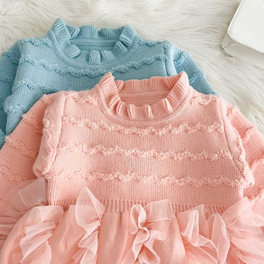 Vestido Infantil Tricô Babadinhos