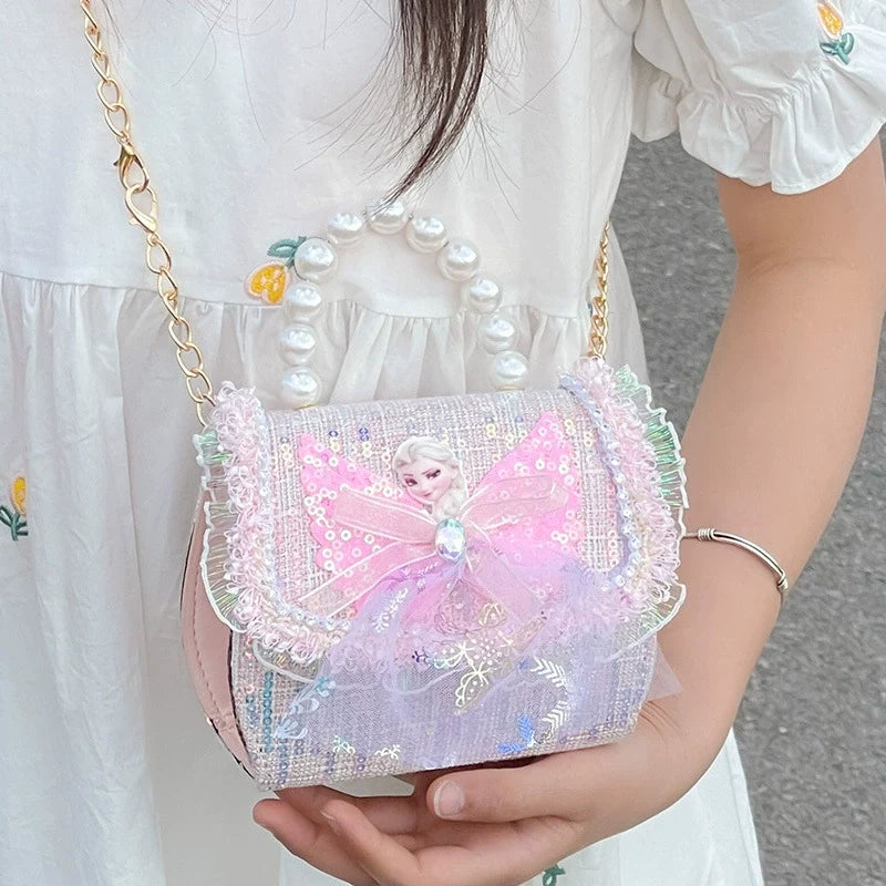 Bolsa Infantil Feminina Alcinha de Pérolas