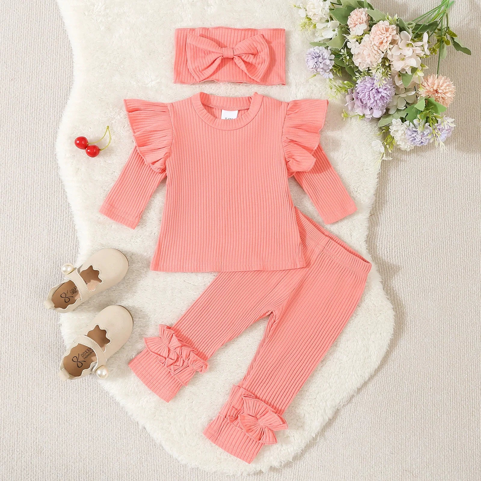 Conjunto Infantil Feminino Canelado Babadinho