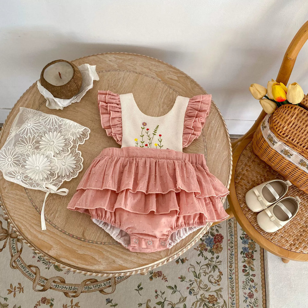 Body Infantil Feminino Florzinhas Camadas