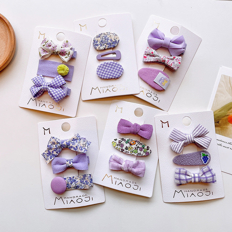 Kit Infantil de Presilhas Roxo