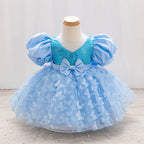 Vestido de Festa Infantil Borboletas e Laço