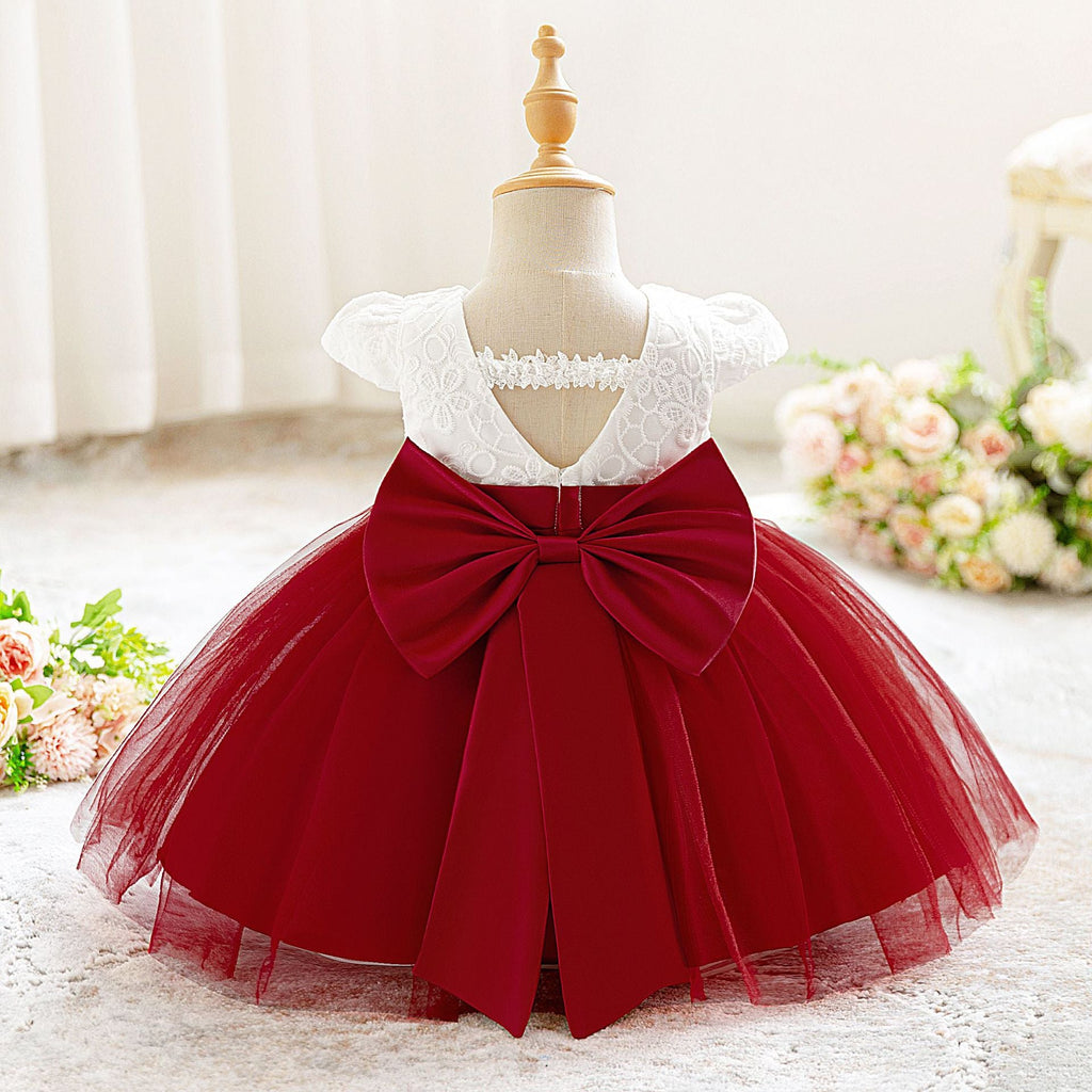 Vestido de Festa Renda e Saia Tule