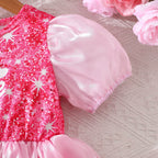 Vestido Infantil Pink Brilhante