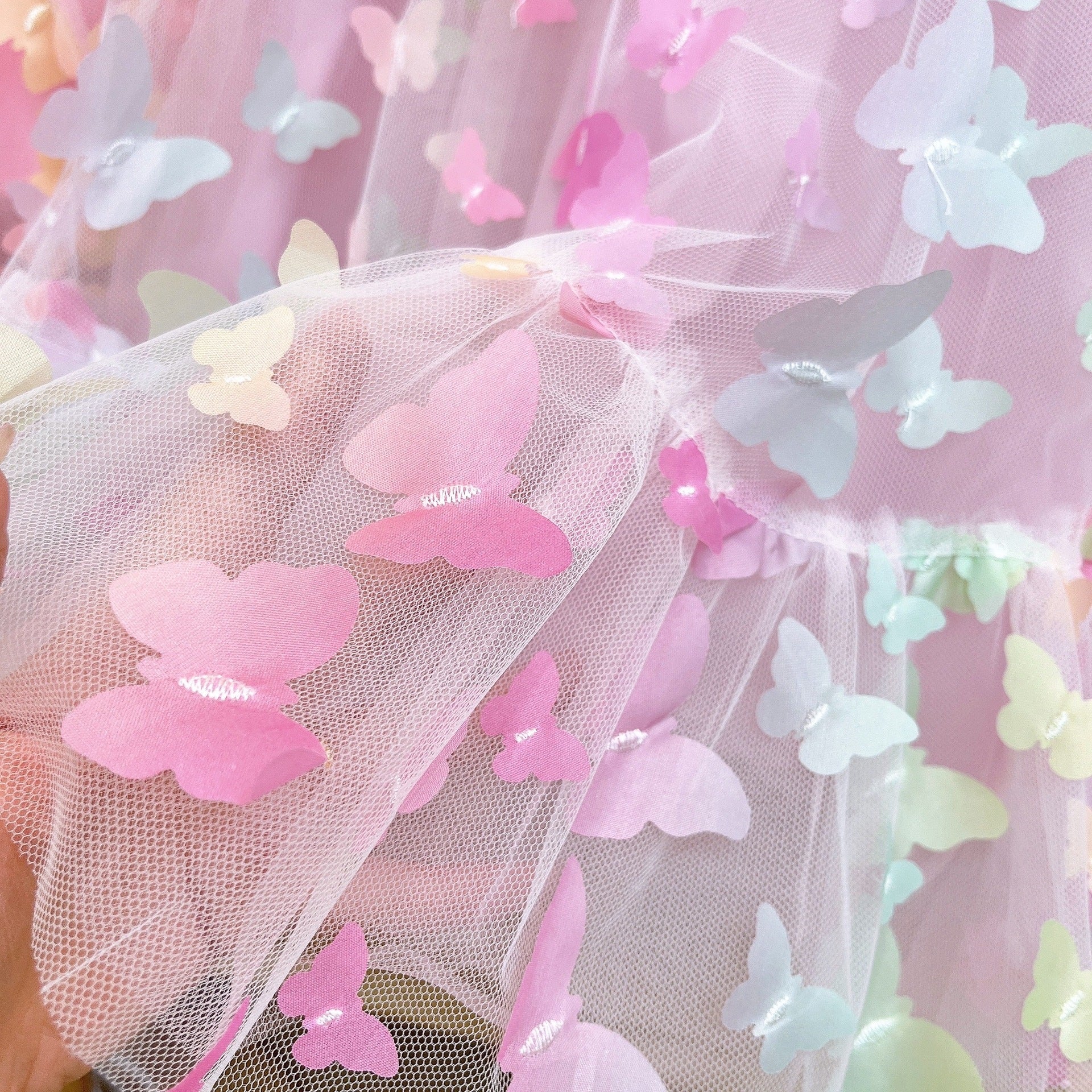 Vestido Infantil Tule Borboletinhas