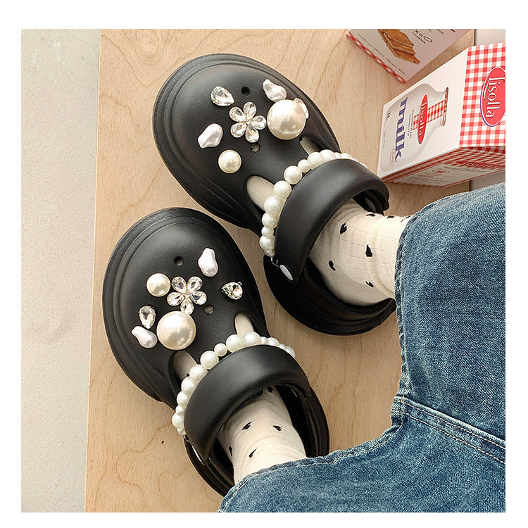 Crocks Infantil Pedrarias e Pérolas