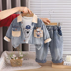 Conjunto Infantil Masculino 3 Peças Ursinho