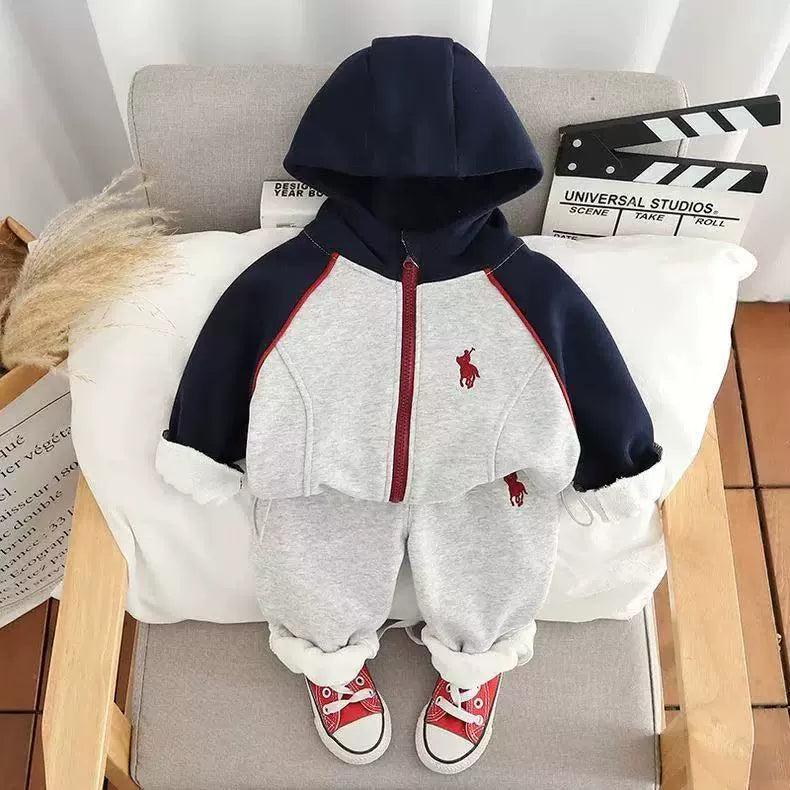 Conjunto Infantil Masculino Polo Zípper